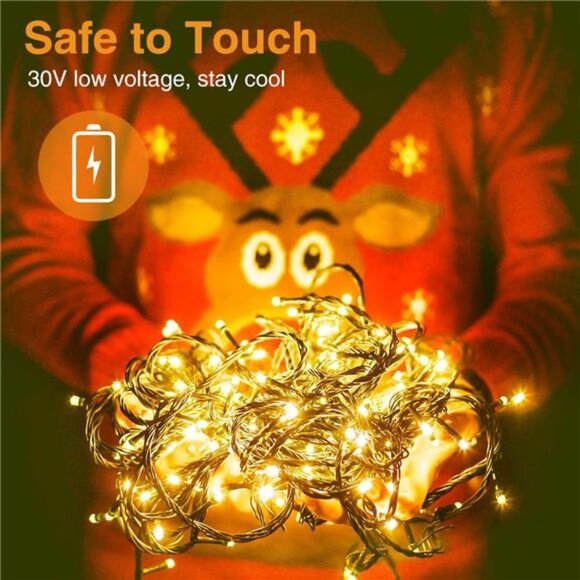 187FT 520 LED Christmas String Lights Outdoor Indoor, with...
